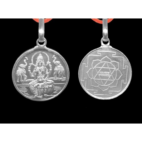 MahaLaxmi Yantra Pendant In Pure Silver