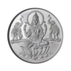 Goddess Laxmi Coin In Pure Silver 50 Gms