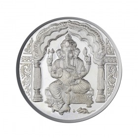 Lord Ganesh Coin In Pure Silver 50 Gms