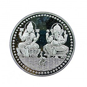 Ganesh Laxmi Coin In Pure Silver 50 Gms