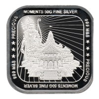 Shri Ram Mandir Ayodhya Coin In Pure Silver (50 Grams)