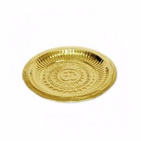 Pooja Plate Om Design Made In Brass- Big