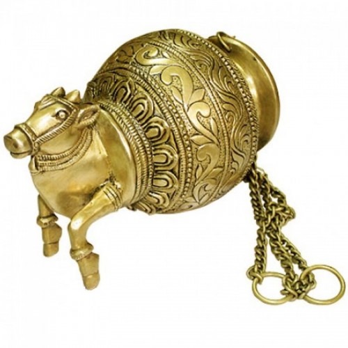 Nandi Abhishek Pot In Brass