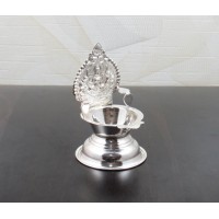 Mahalaxmi Diya In Pure Silver Goddess Laxmi Oil Lamp