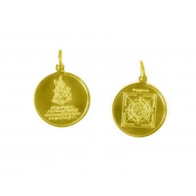 Mahamritunjaya Yantra Pendant In Copper Gold Plated