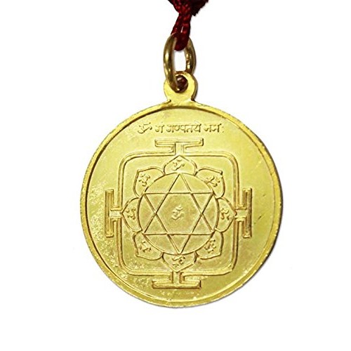 Ganesh Yantra Pendant In Copper Gold Plated 