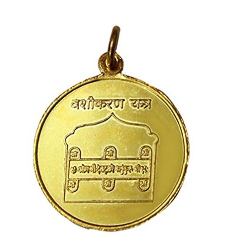 Vashikaran Yantra Pendant in Copper Gold Plated