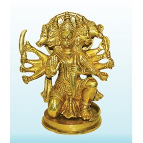 Panchmukhi Hanuman Idol In Brass