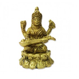 Saraswati Mata Idol In Brass