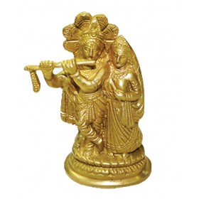 Radhe Krishna Idol In Brass