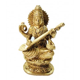 Saraswati Idol In Brass