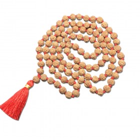 6 Mukhi Indonesian Rudraksha Mala 108 Beads (9mm-11mm)